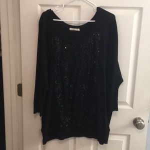 Black sequin shirt